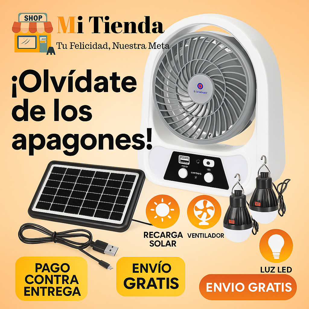 Mini Abanico Solar Recargable EcoLuz