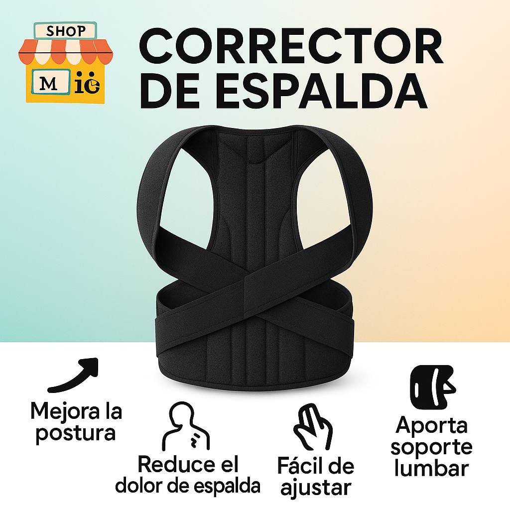 Corrector de Espalda - Mejora Postura con soporte Lumbar