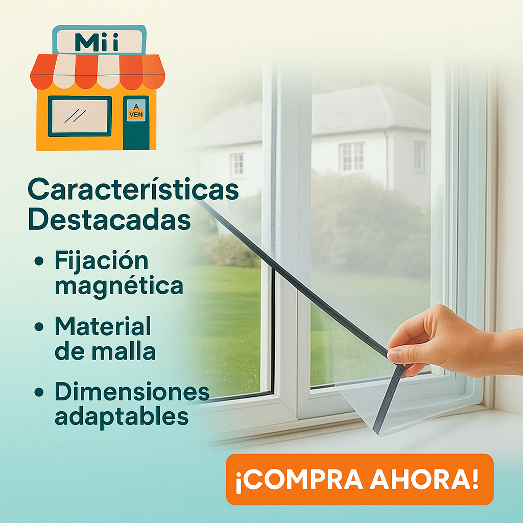 Malla Antimosquito con Iman 2x1
