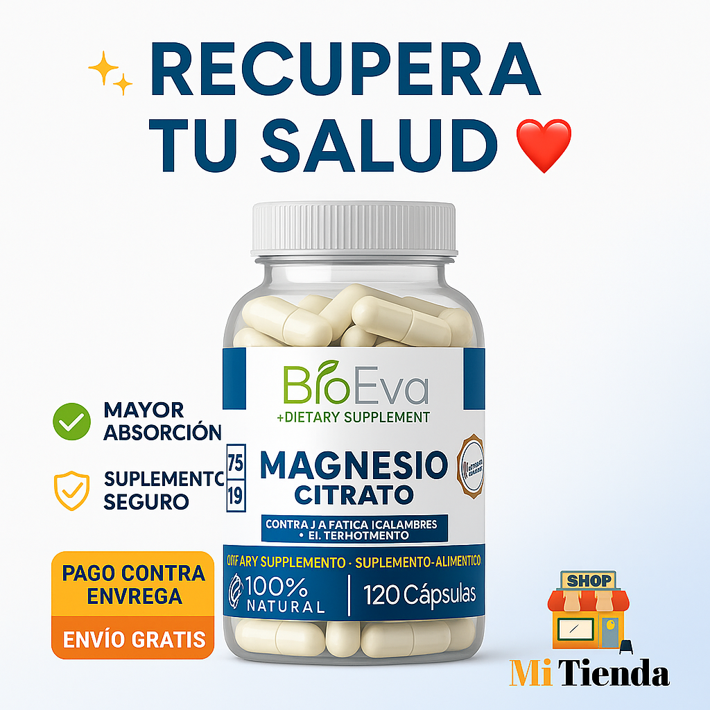 🌿 Magnesio Citrato | Vitalidad y Bienestar Total ❤️