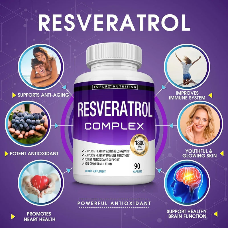 Suplemento de Resveratrol con Antioxidantes