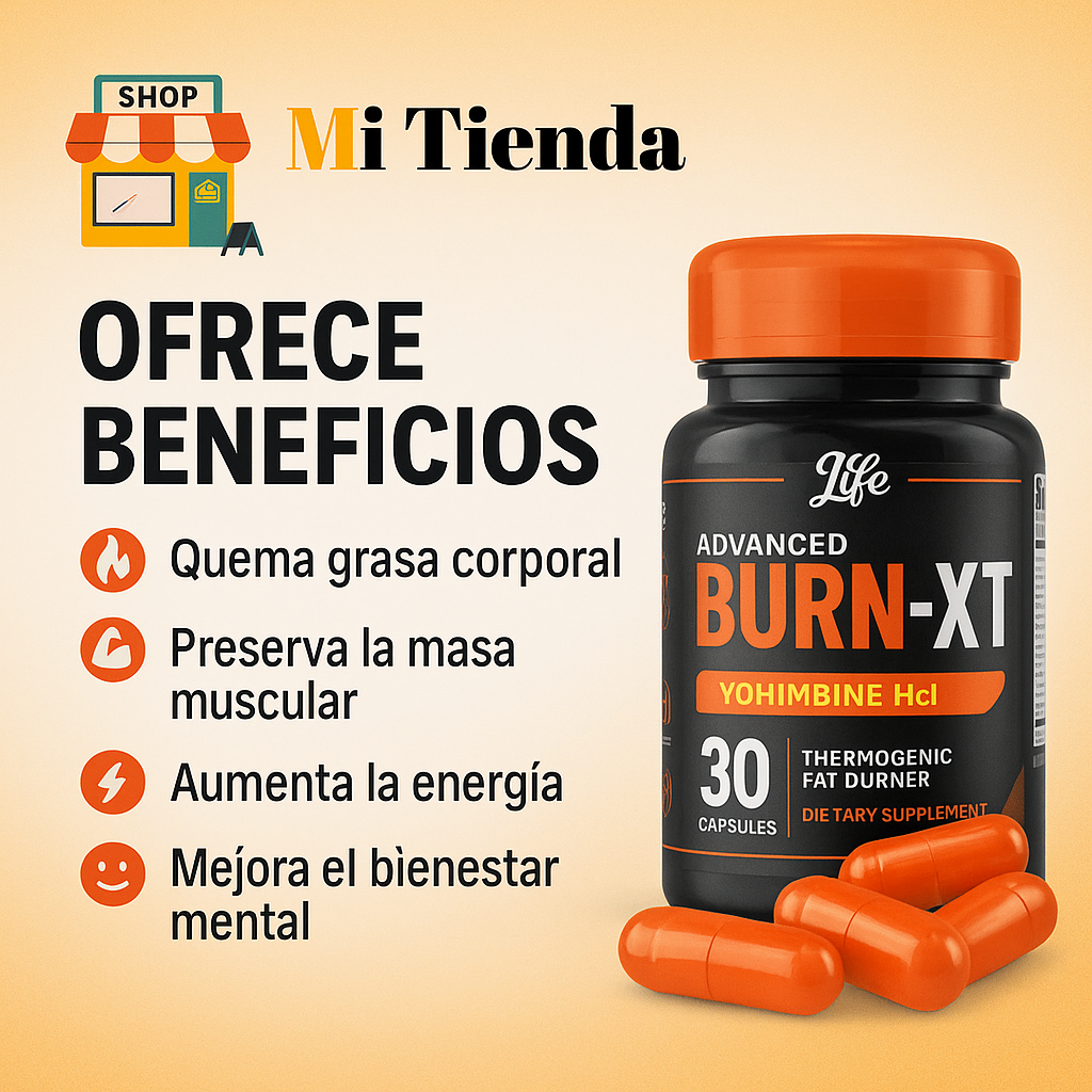 BURB XT ADELGAZANTE NATURAL 30 CAPSULAS 🎁 RECIBE TU REGALO DE EBOOK NUTRICIÓN🎁 PARA QUEMAR GRASA