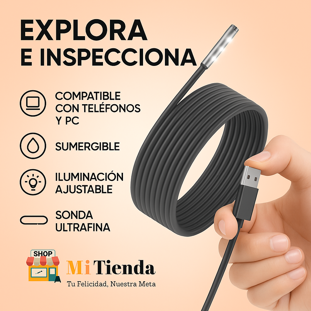 OFERTA 2X1: Cámara Endoscópica Ultrafina y Resistente al Agua
