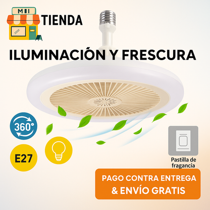 BrisaLux 360° – Iluminación y frescura en un solo dispositivo.
