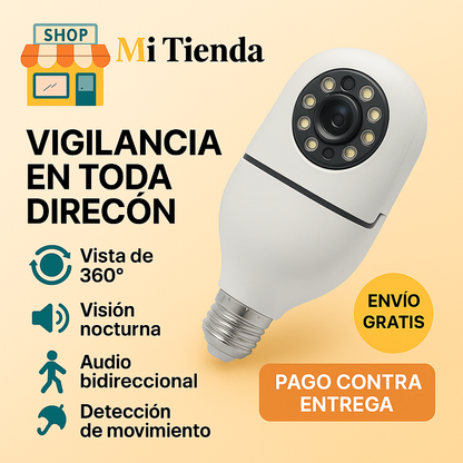Cámara Seguridad 360 WiFi HD-1080P
