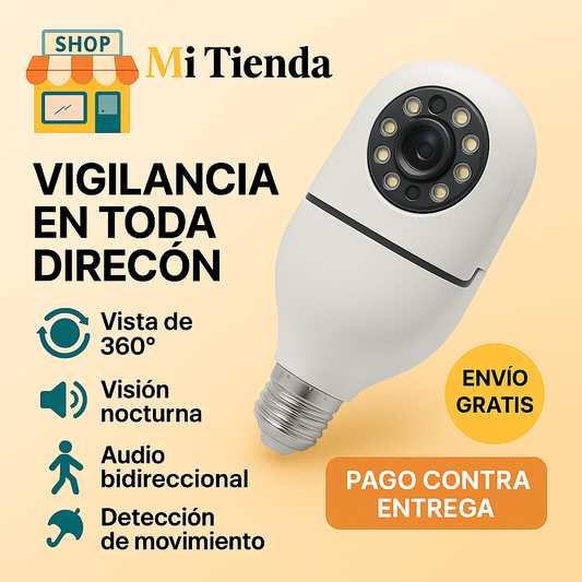Cámara Seguridad 360 WiFi HD-1080P