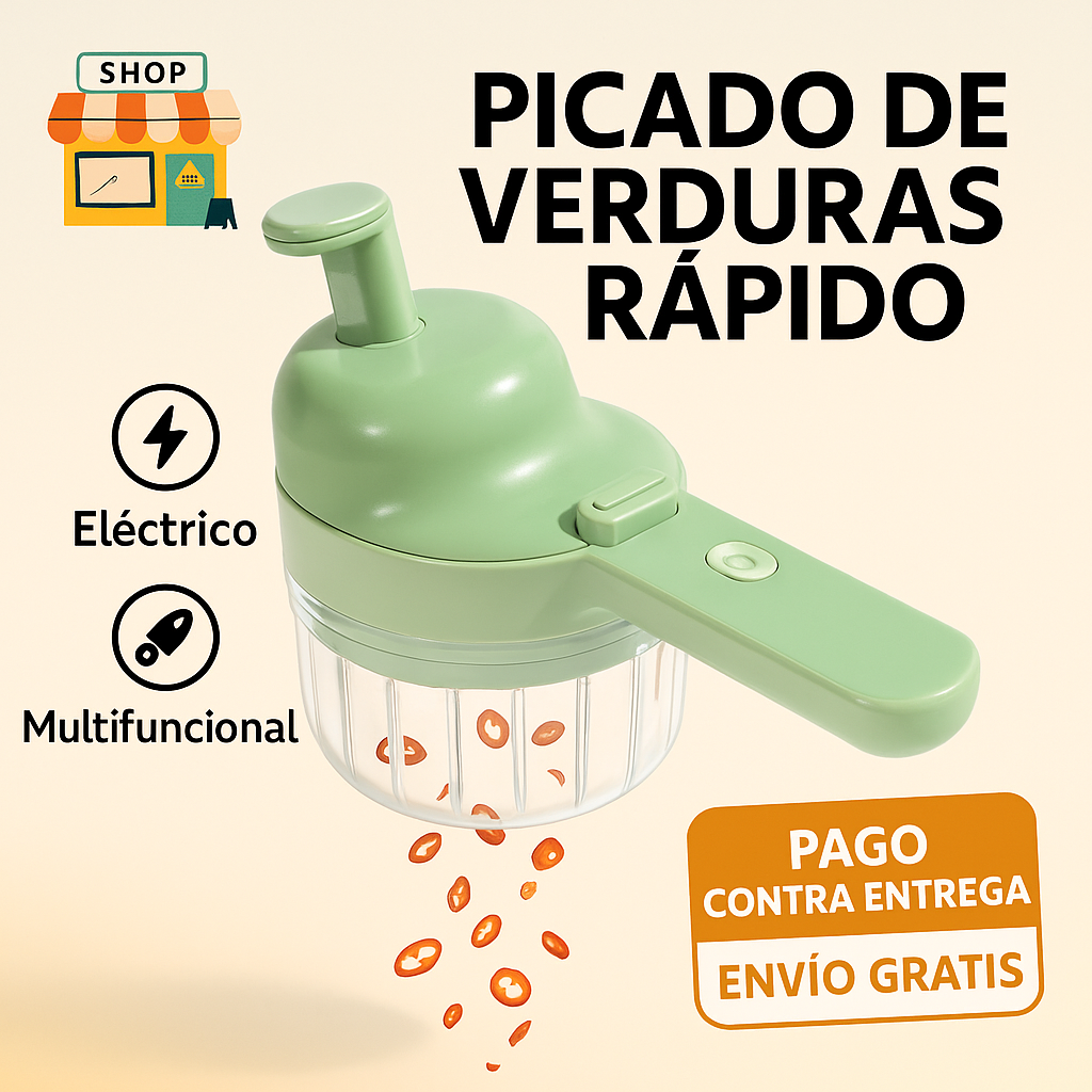 CORTADOR DE VERDURAS ELÉCTRICO  MULTIFUNCIONA