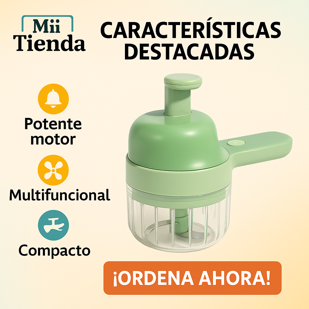 CORTADOR DE VERDURAS ELÉCTRICO  MULTIFUNCIONA